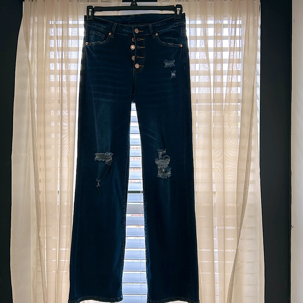Dark wash bootcut jeans